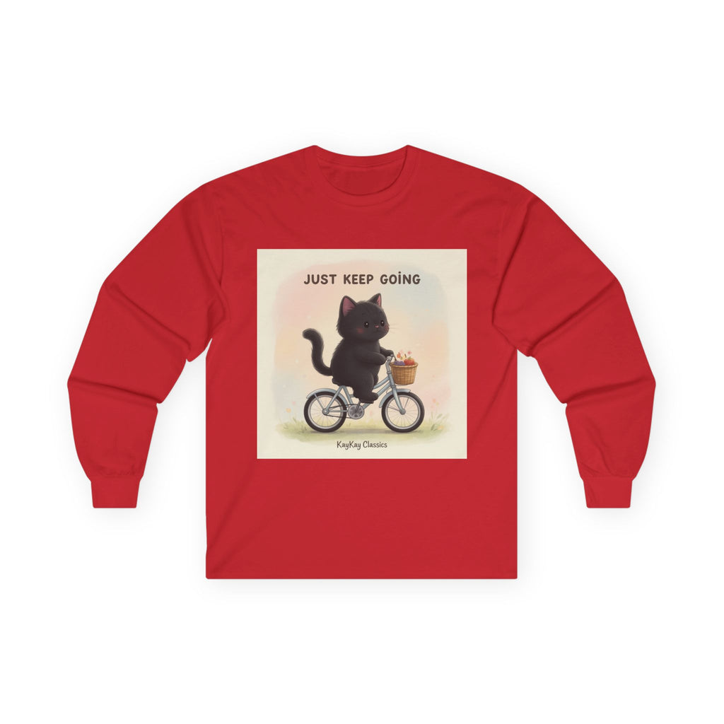 JUST KEEP GOING Cat Long Sleeve Tee