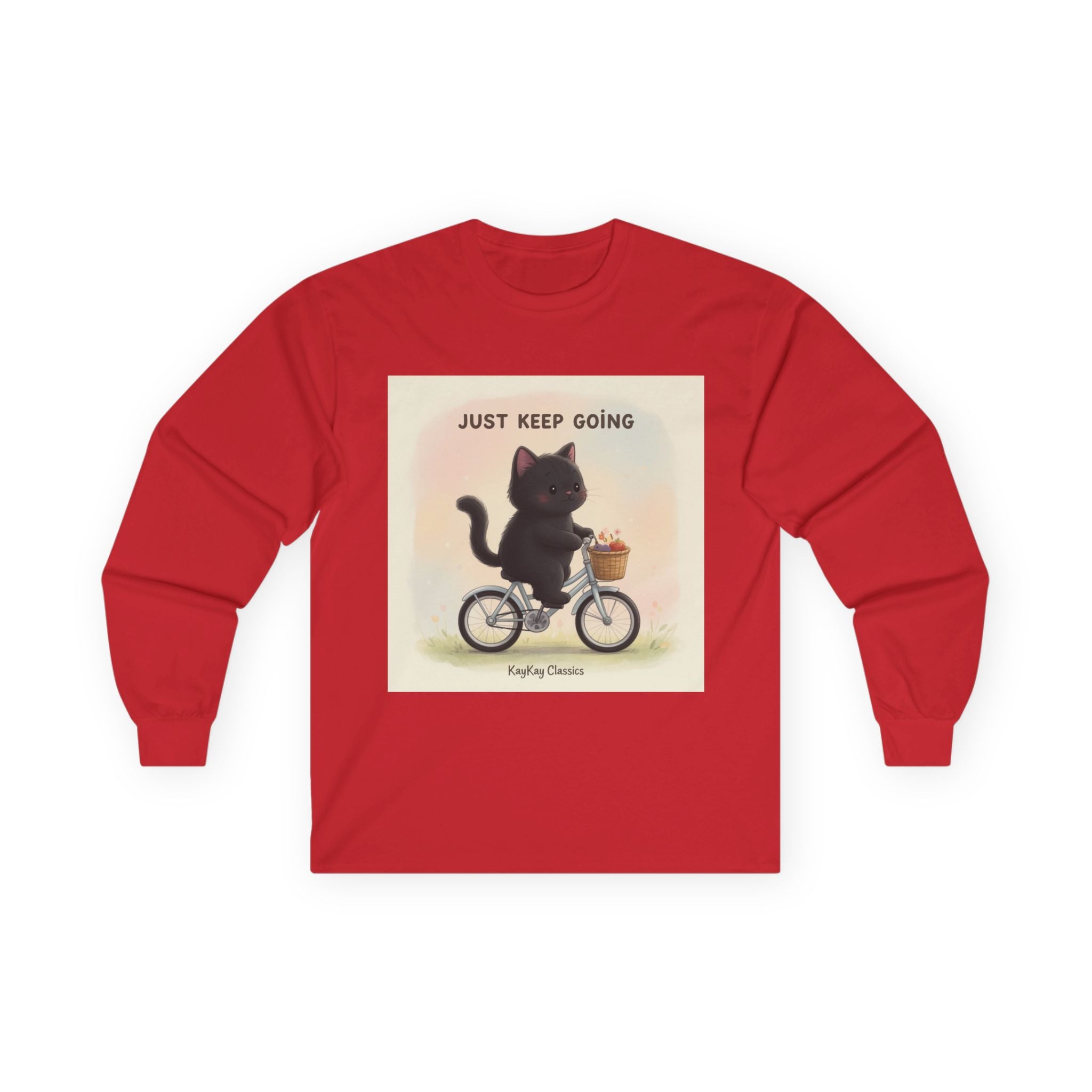 JUST KEEP GOING Cat Long Sleeve Tee