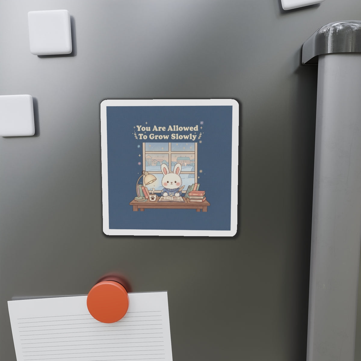 Bunny Die-Cut Magnet – You Are Allowed to Grow Slowly