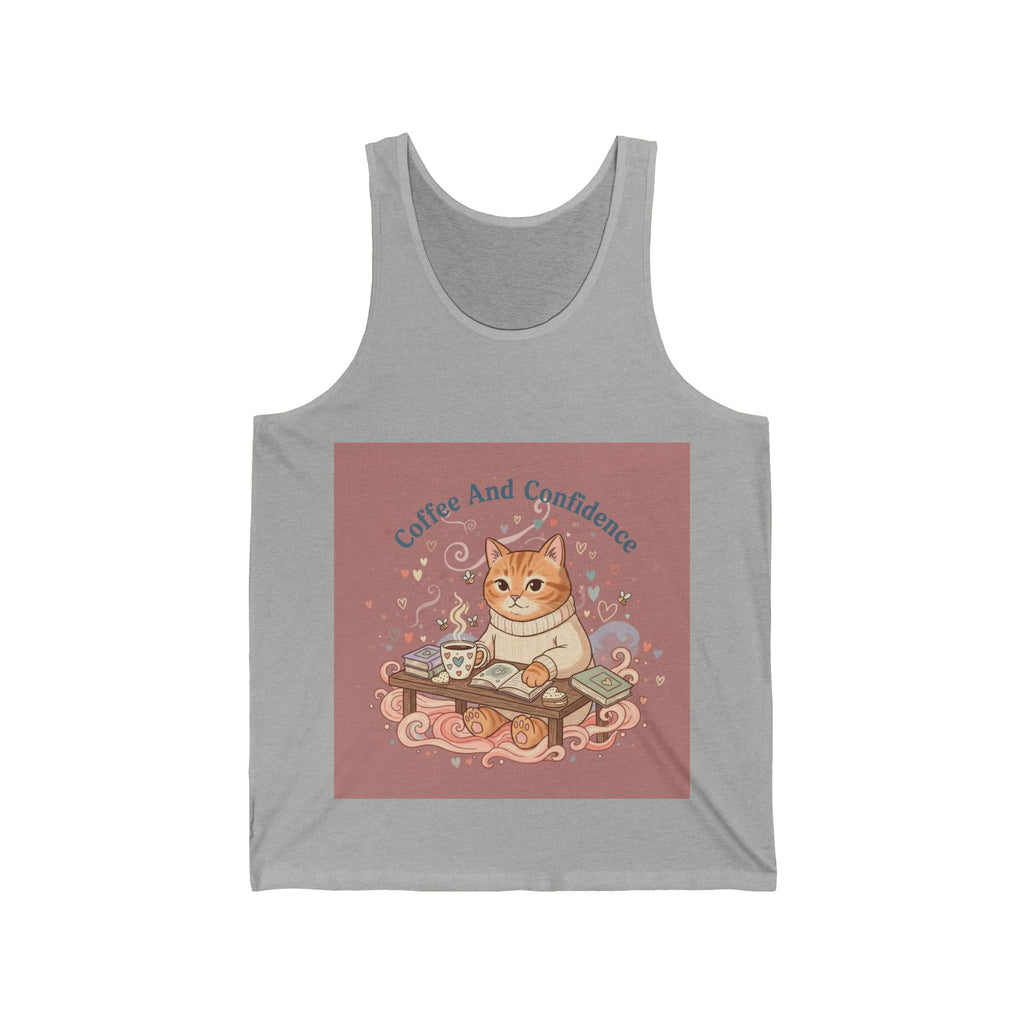 Coffee And Confidence Cat Tank Top