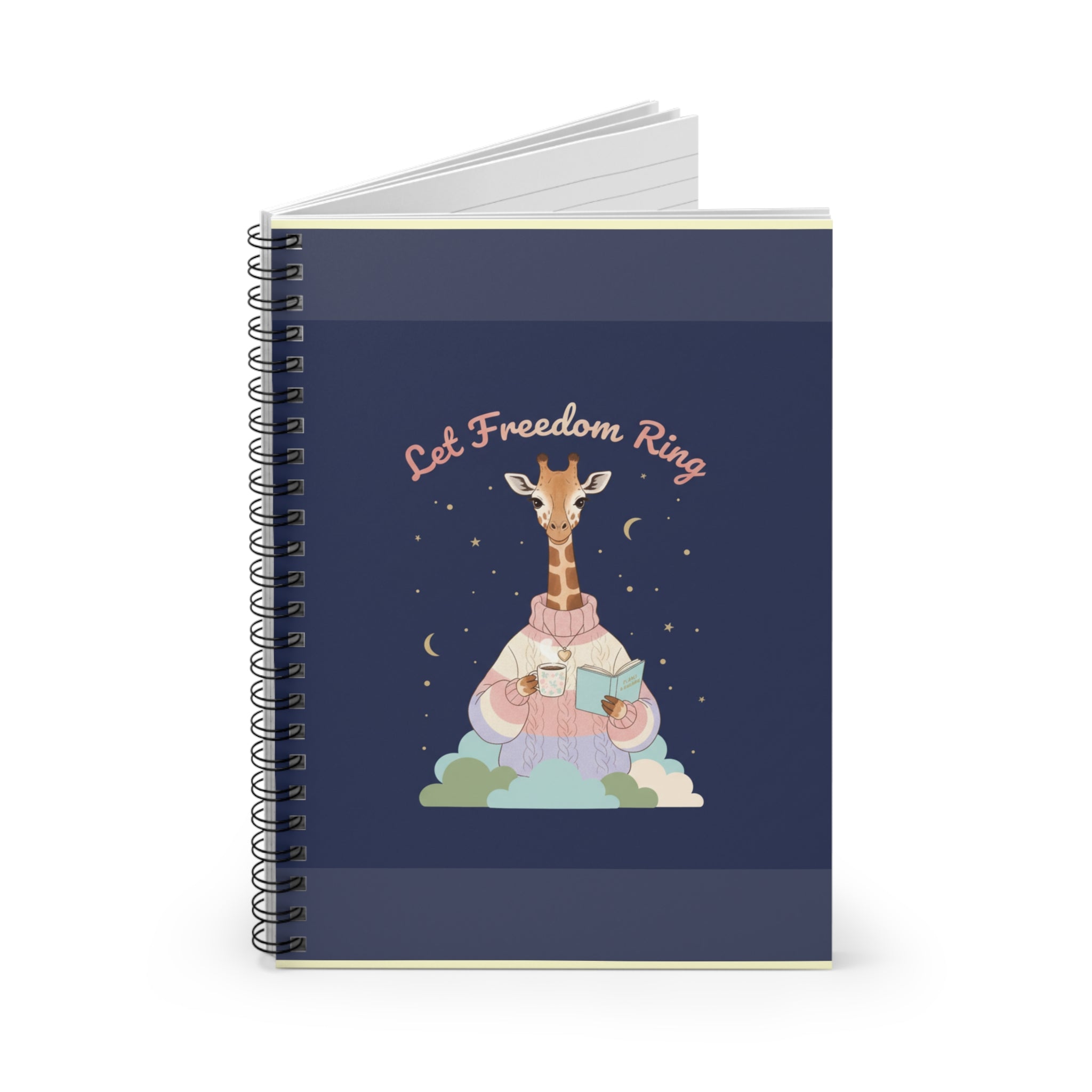 Giraffe Spiral Notebook – Let Freedom Ring