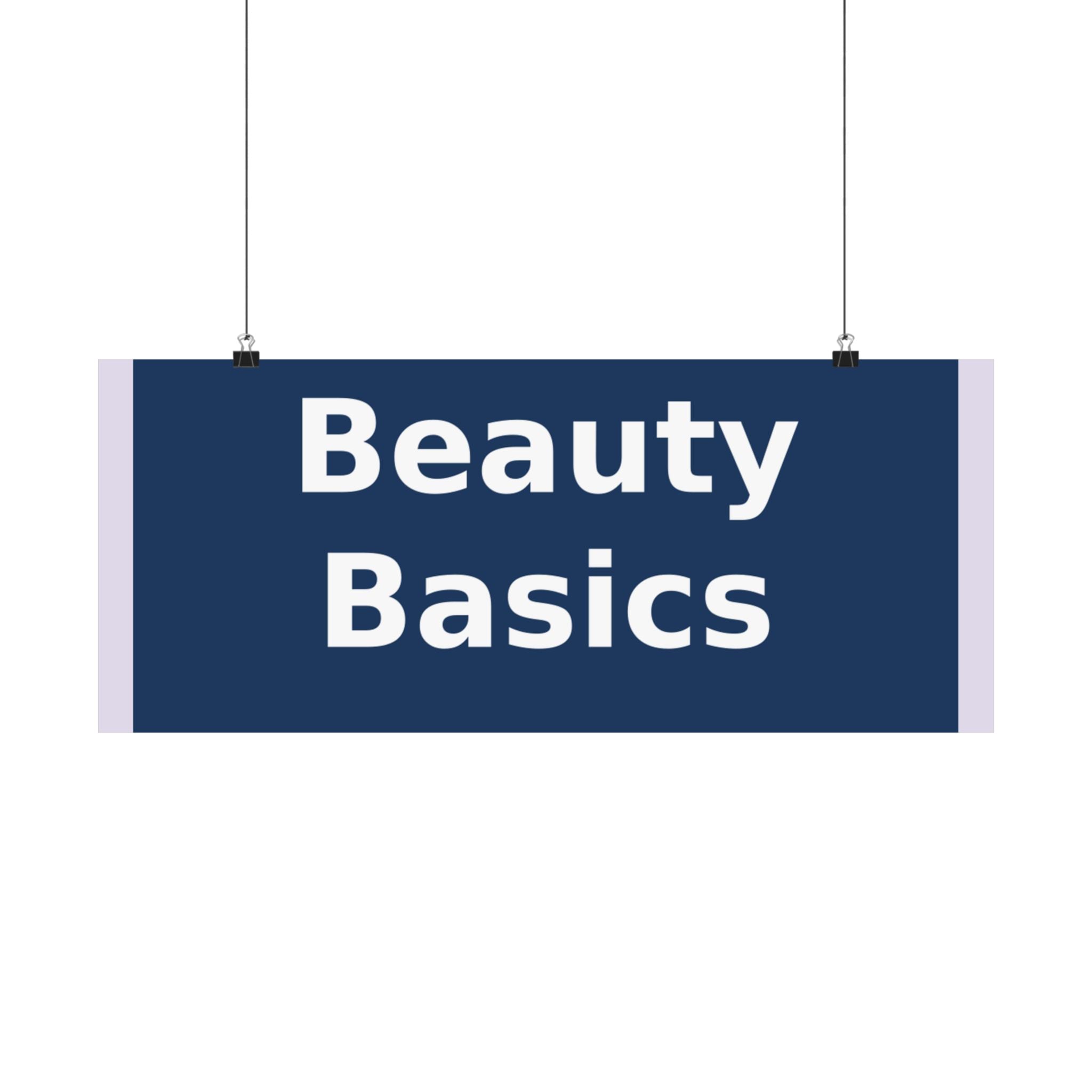 "Beauty Basics" Black Cat Poster | College Girl Gift | Fashion | KayKay Classics
