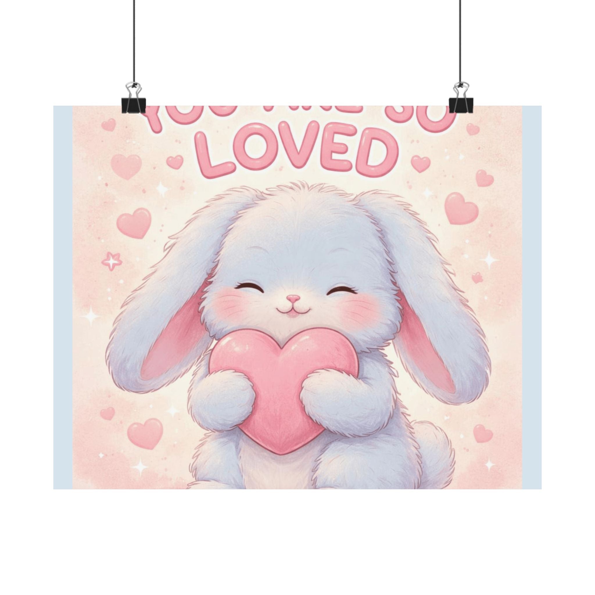 "YOU ARE SO LOVED" Black Cat Poster | College Girl Gift | Fashion | KayKay Classics