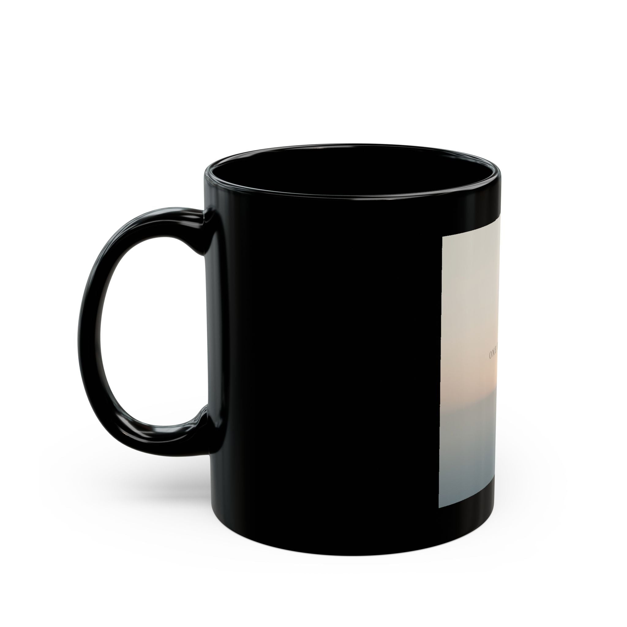 ONE DAY AT A TIME Black Mug