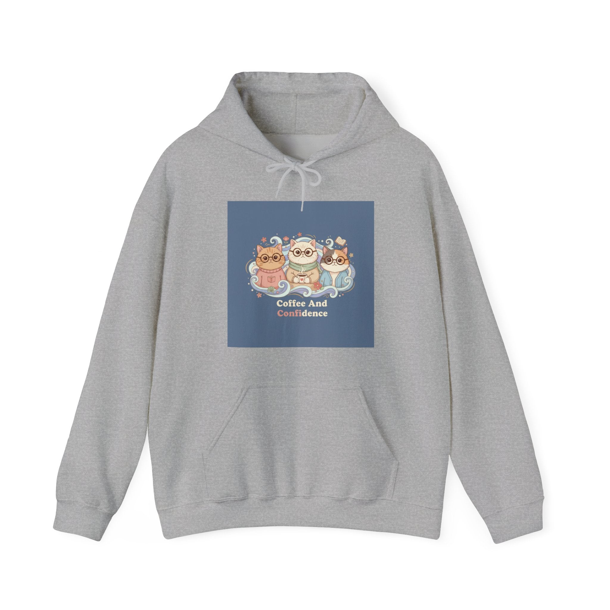 Cats With Glasses Hoodie – Coffee and Confidence