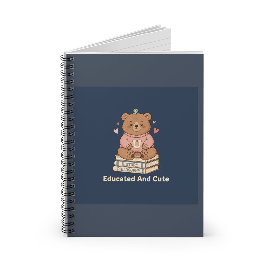 Bear Spiral Notebook – Educated and Cute
