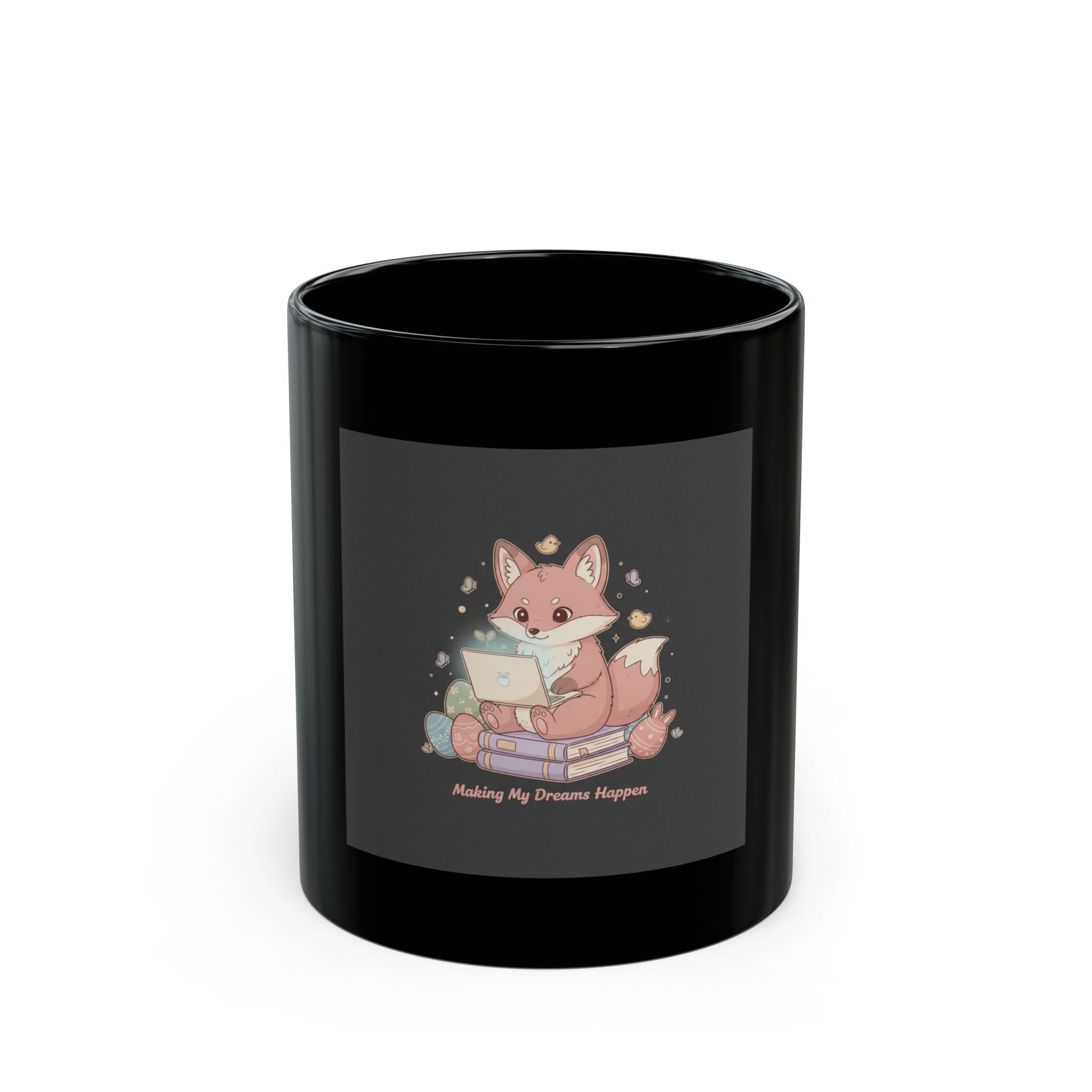 Kitsune Black Mug 11oz – Making My Dreams Happen