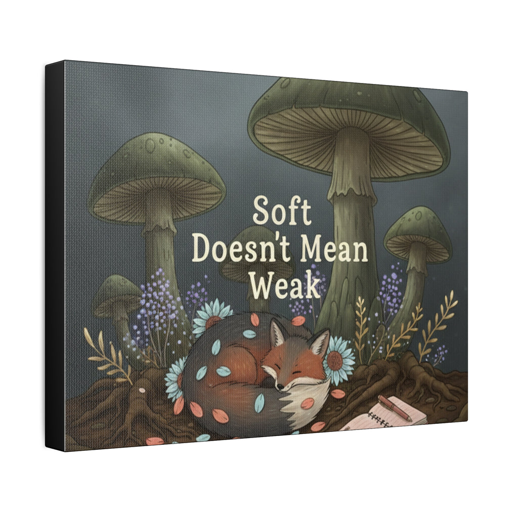 Fox Canvas Print – Soft Doesnt Mean Weak