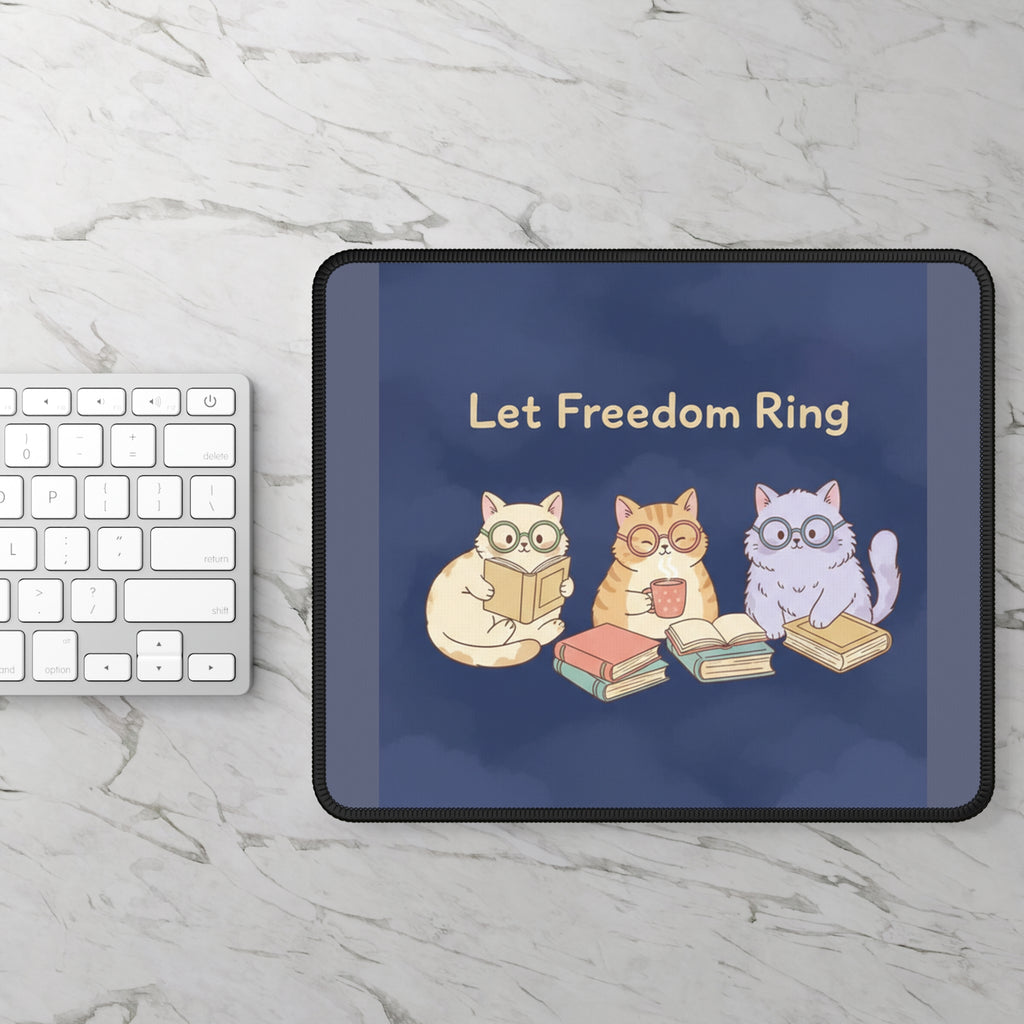 Cats With Glasses Mouse Pad – Let Freedom Ring