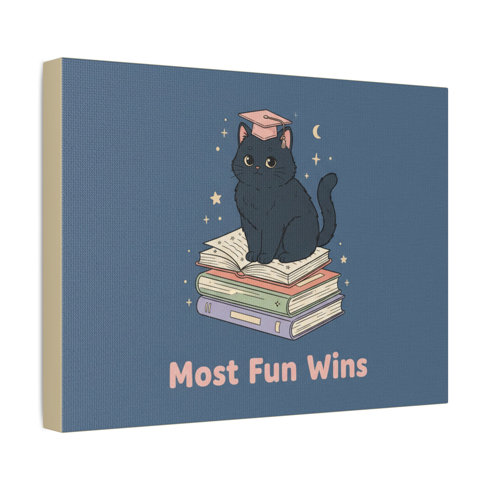 Black Cat Canvas Print – Most Fun Wins