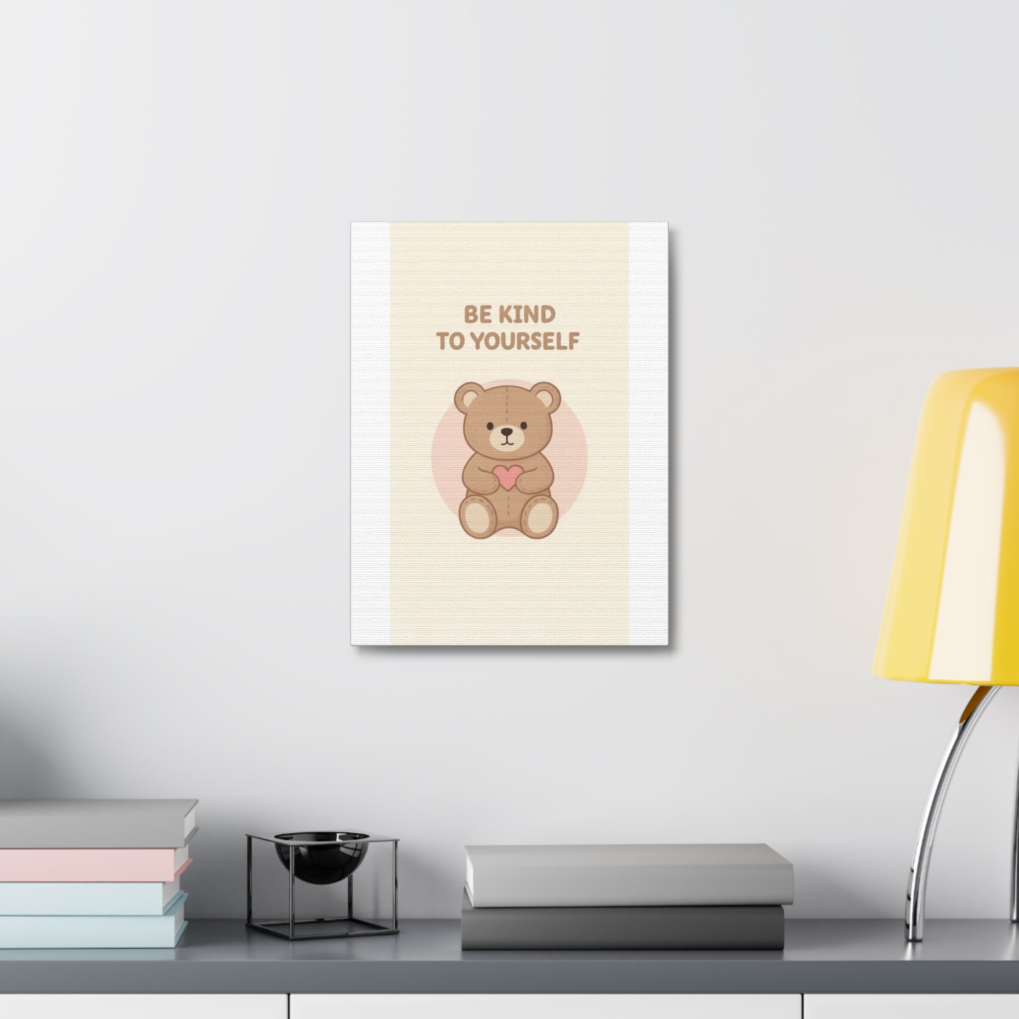 BE KIND TO YOURSELF Bear Canvas