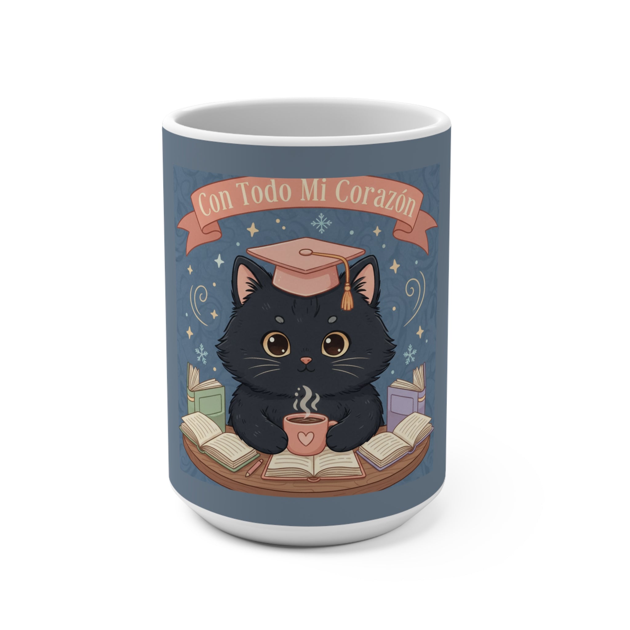Cat Mug 15oz – Con Todo Mi Corazón