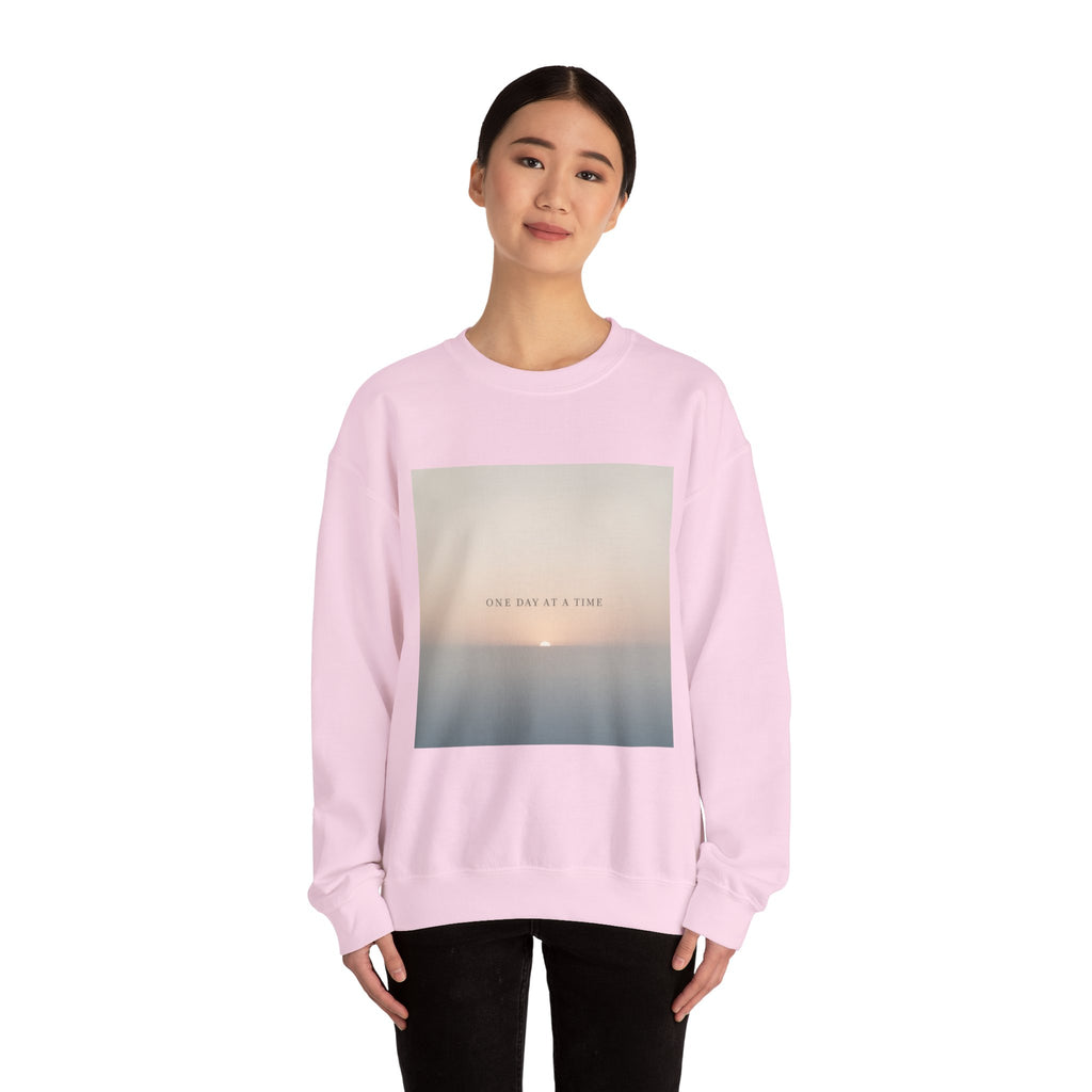 "ONE DAY AT A TIME" Black Cat Crewneck | College Girl Gift | Fashion | KayKay Classics