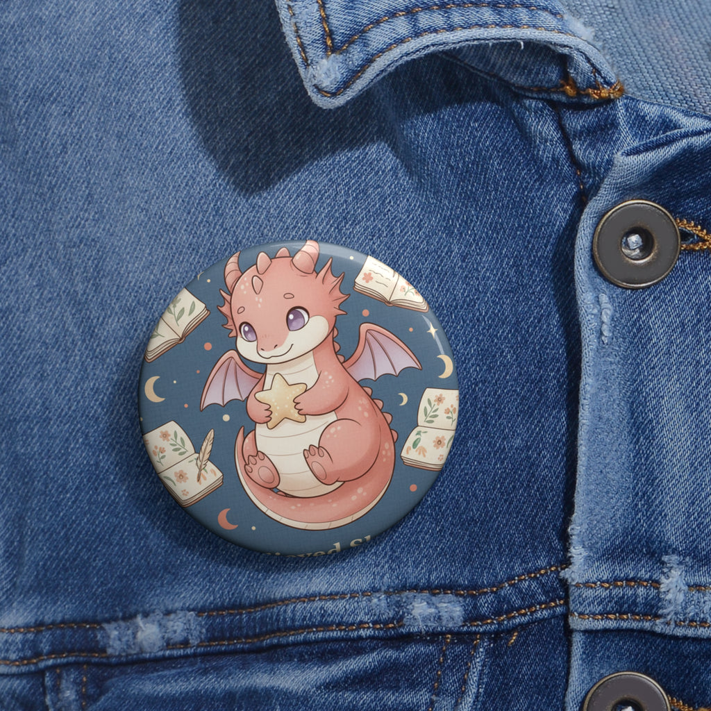 Dragon Pin Button – She Believed She Could