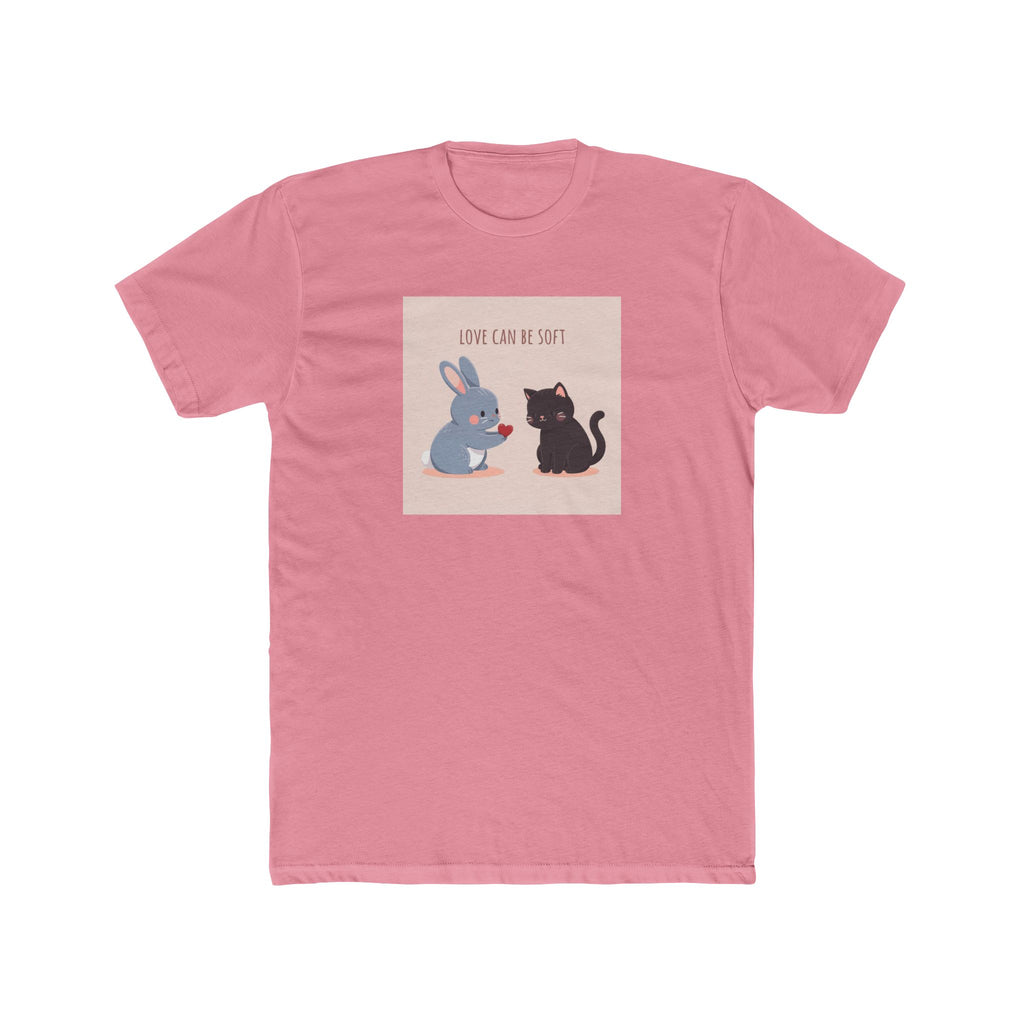 "LOVE CAN BE SOFT" Black Cat Unisex Tee | College Girl Gift | Fashion | KayKay Classics