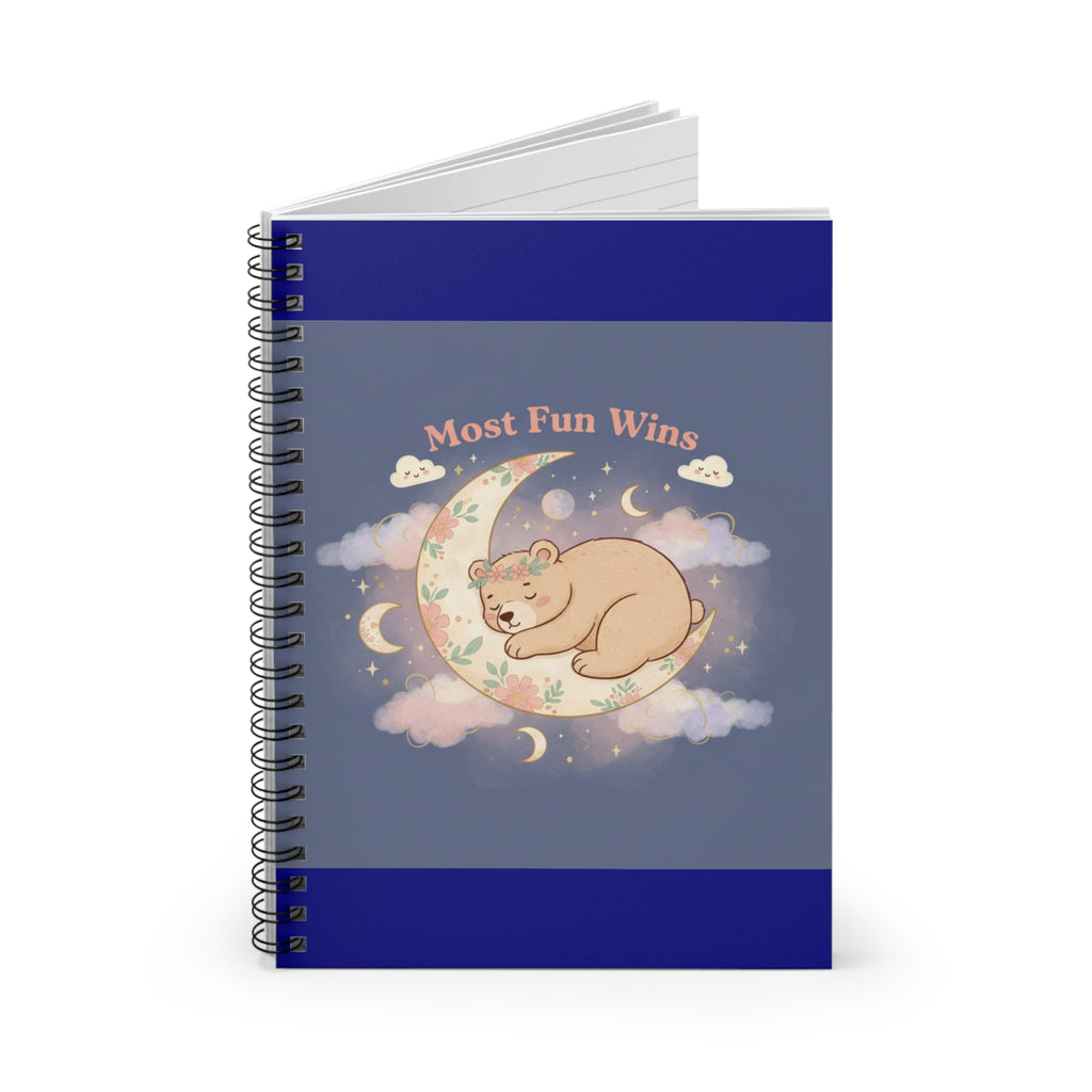 Bear Spiral Notebook – Most Fun Wins