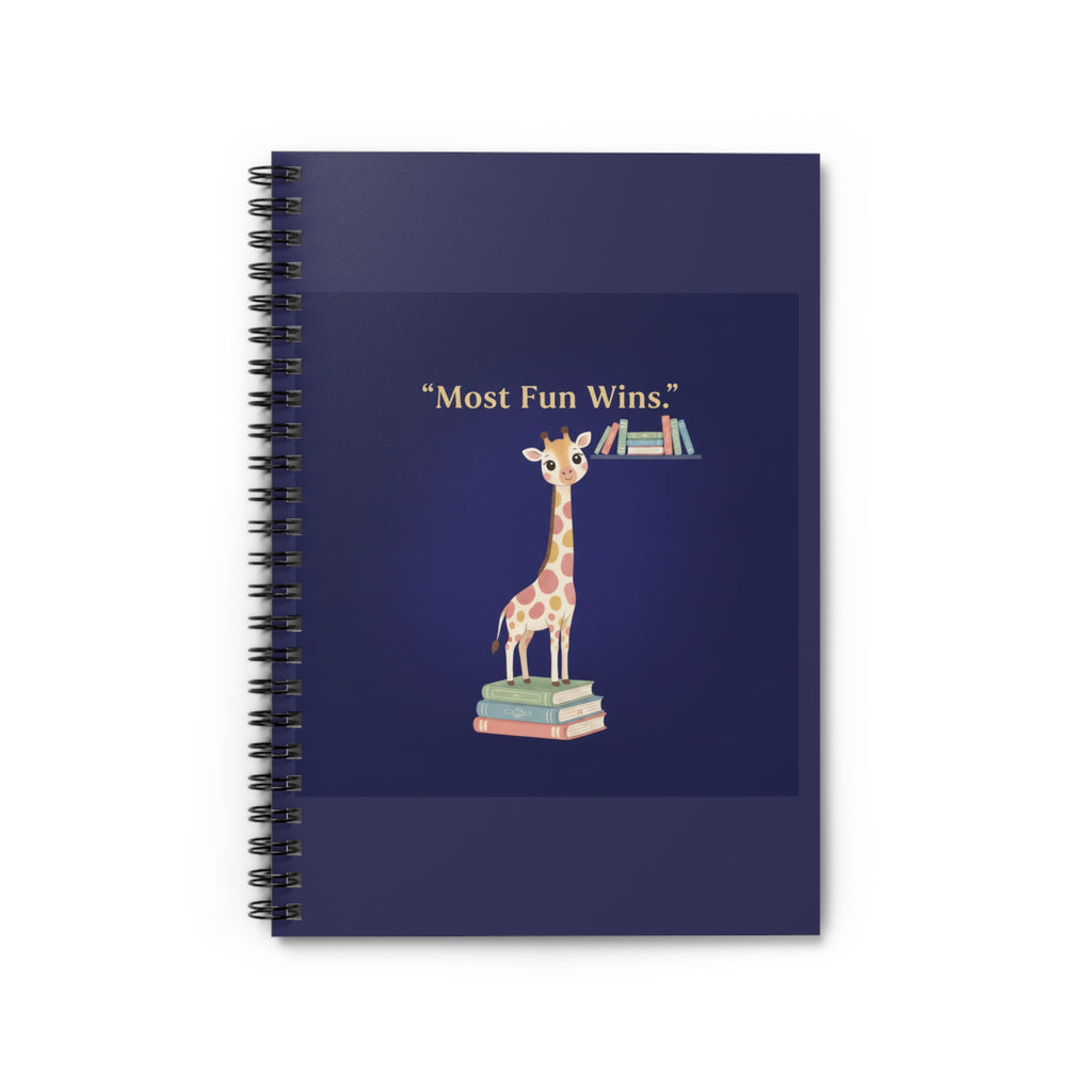Giraffe Spiral Notebook – Most Fun Wins