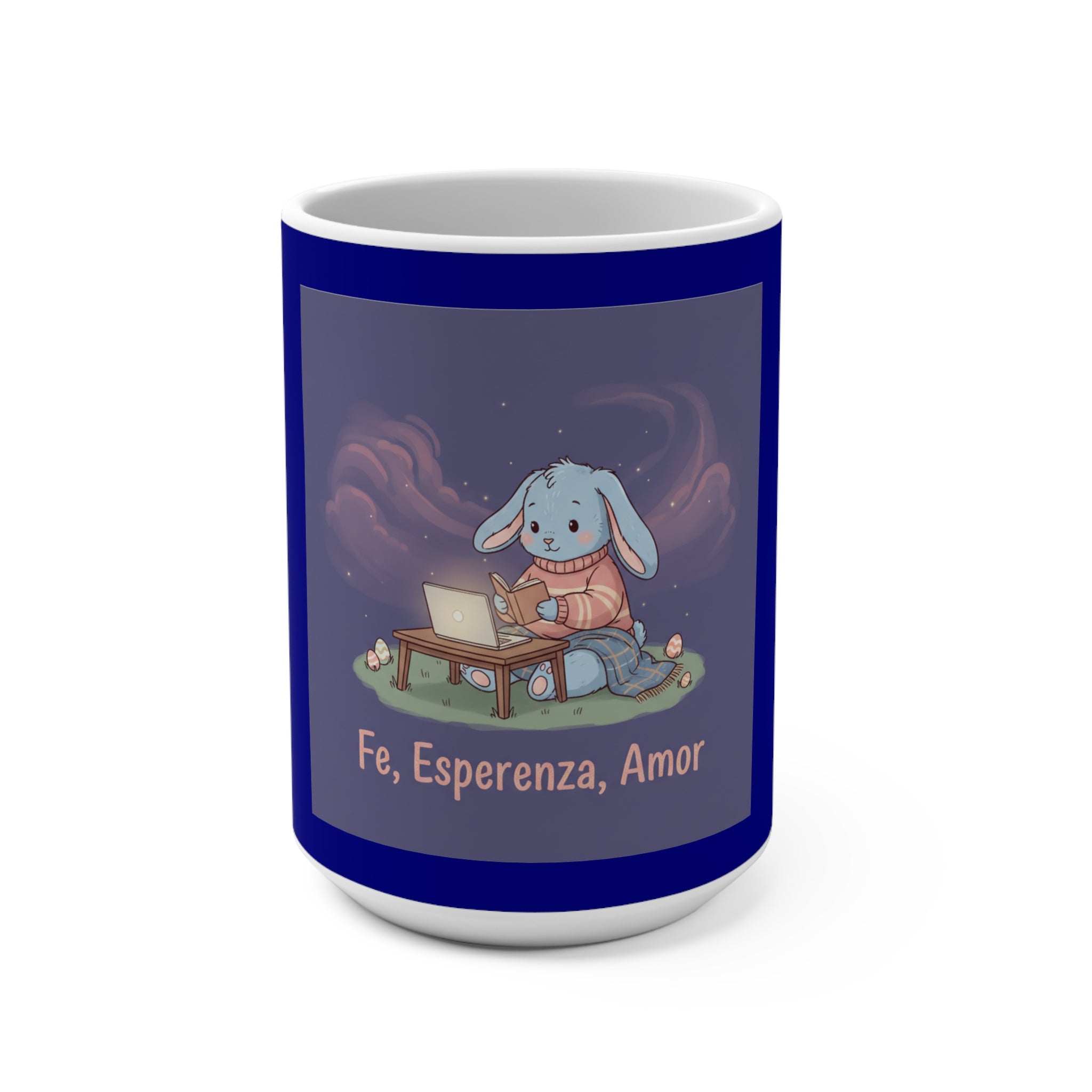 Bunny Mug 15oz – Fe, Esperenza, Amor