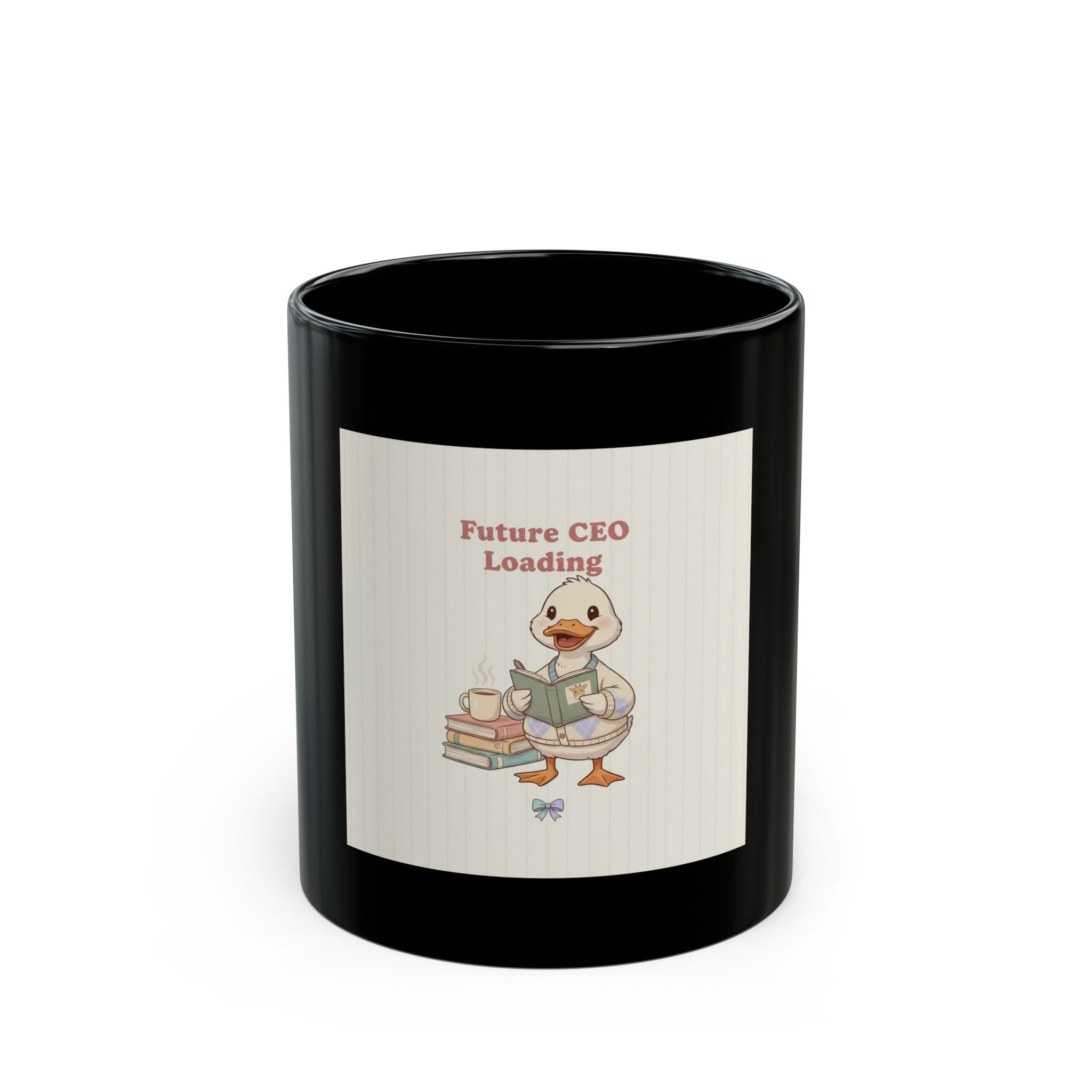 Future CEO Loading Duck Black Mug 11oz