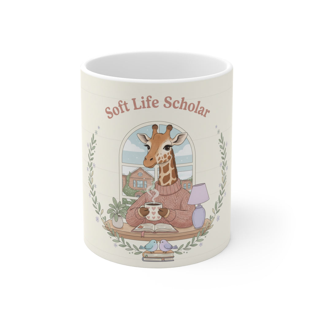 Soft Life Scholar Giraffe Mug 11oz
