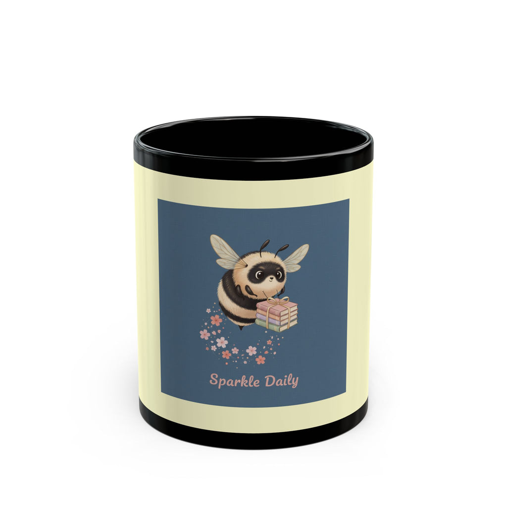 Bee Black Mug 11oz – Sparkle Daily