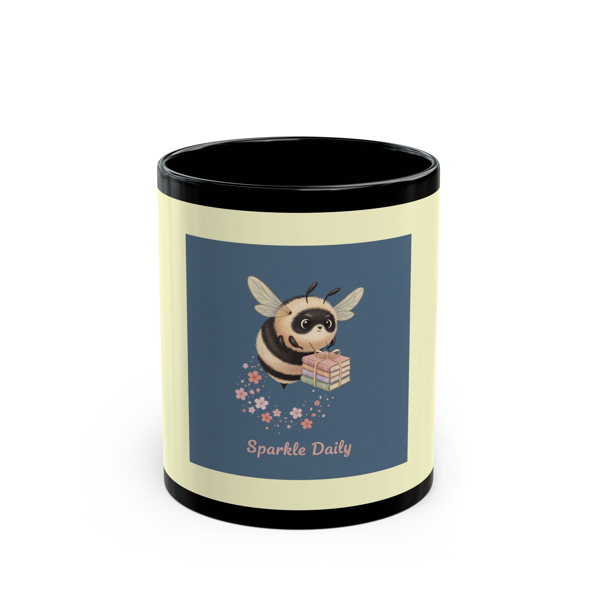Bee Black Mug 11oz – Sparkle Daily