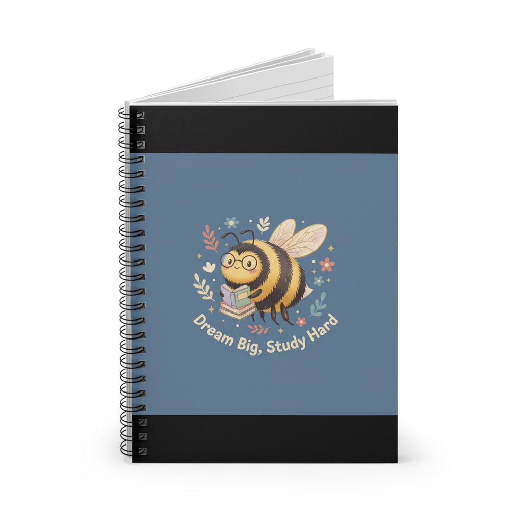 Bee Spiral Notebook – Dream Big Study Hard