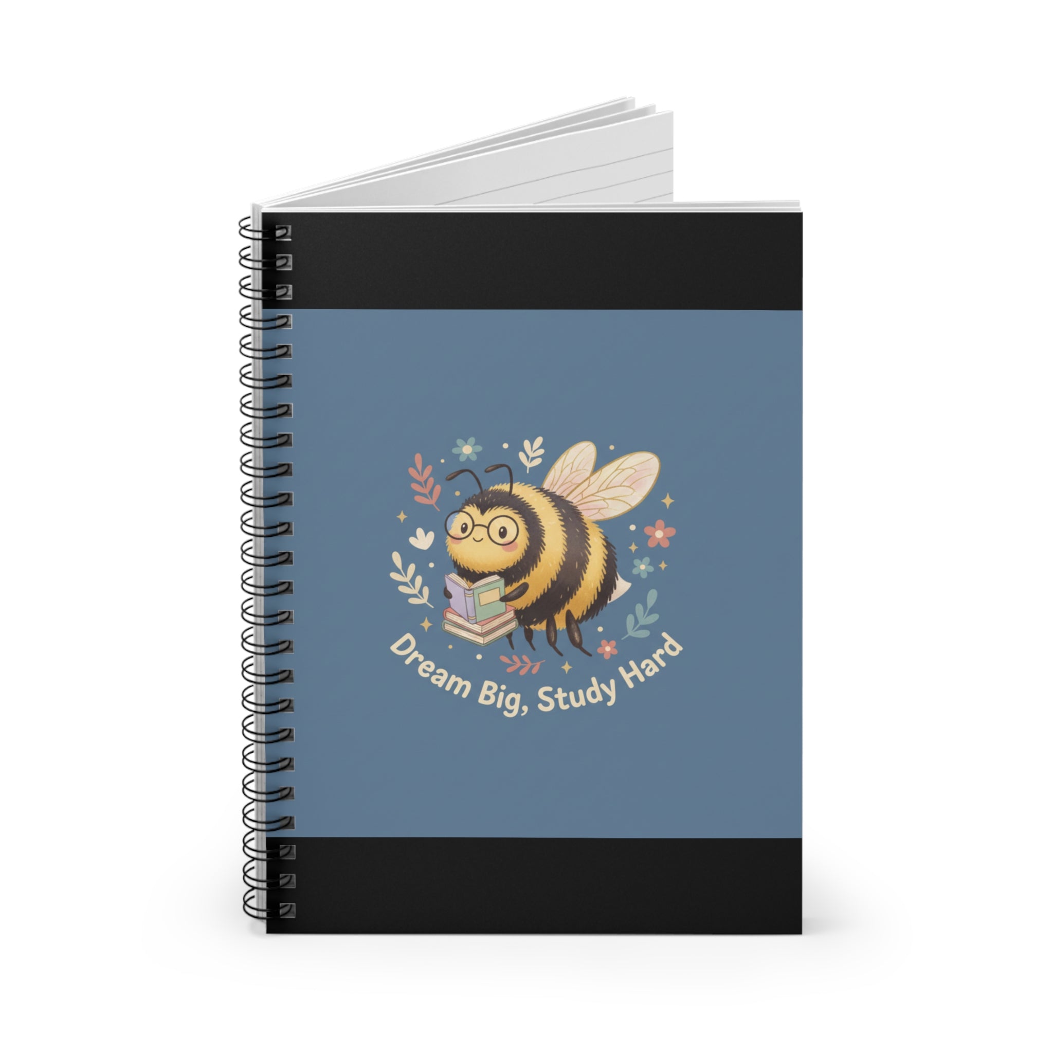 Bee Spiral Notebook – Dream Big Study Hard