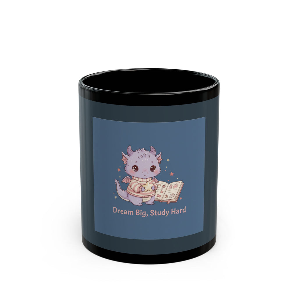 Dragon Black Mug 11oz – Dream Big Study Hard