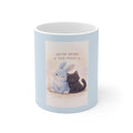"YOU'RE NEVER TOO MUCH" Black Cat Mug | College Girl Gift | Fashion | KayKay Classics