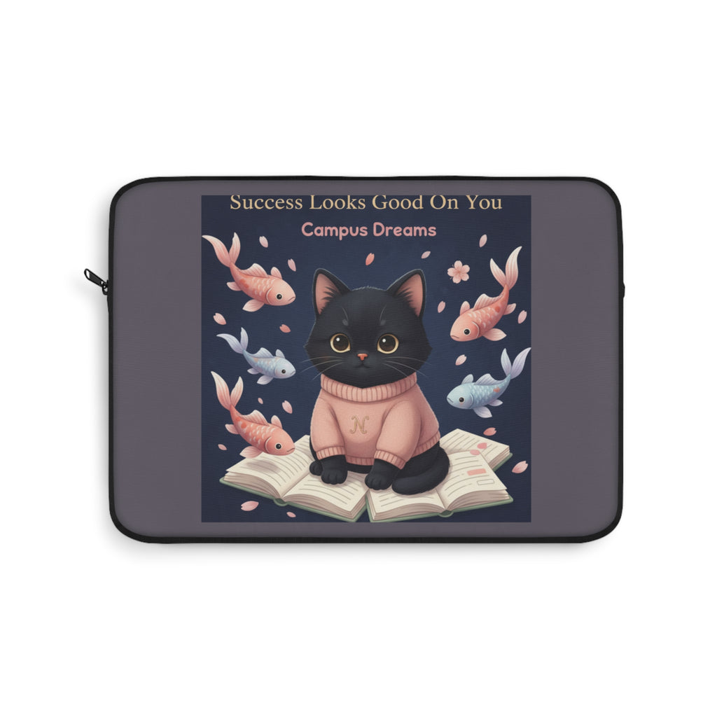 Black Cat Laptop Sleeve – Success Looks Good on You Campus Dreams