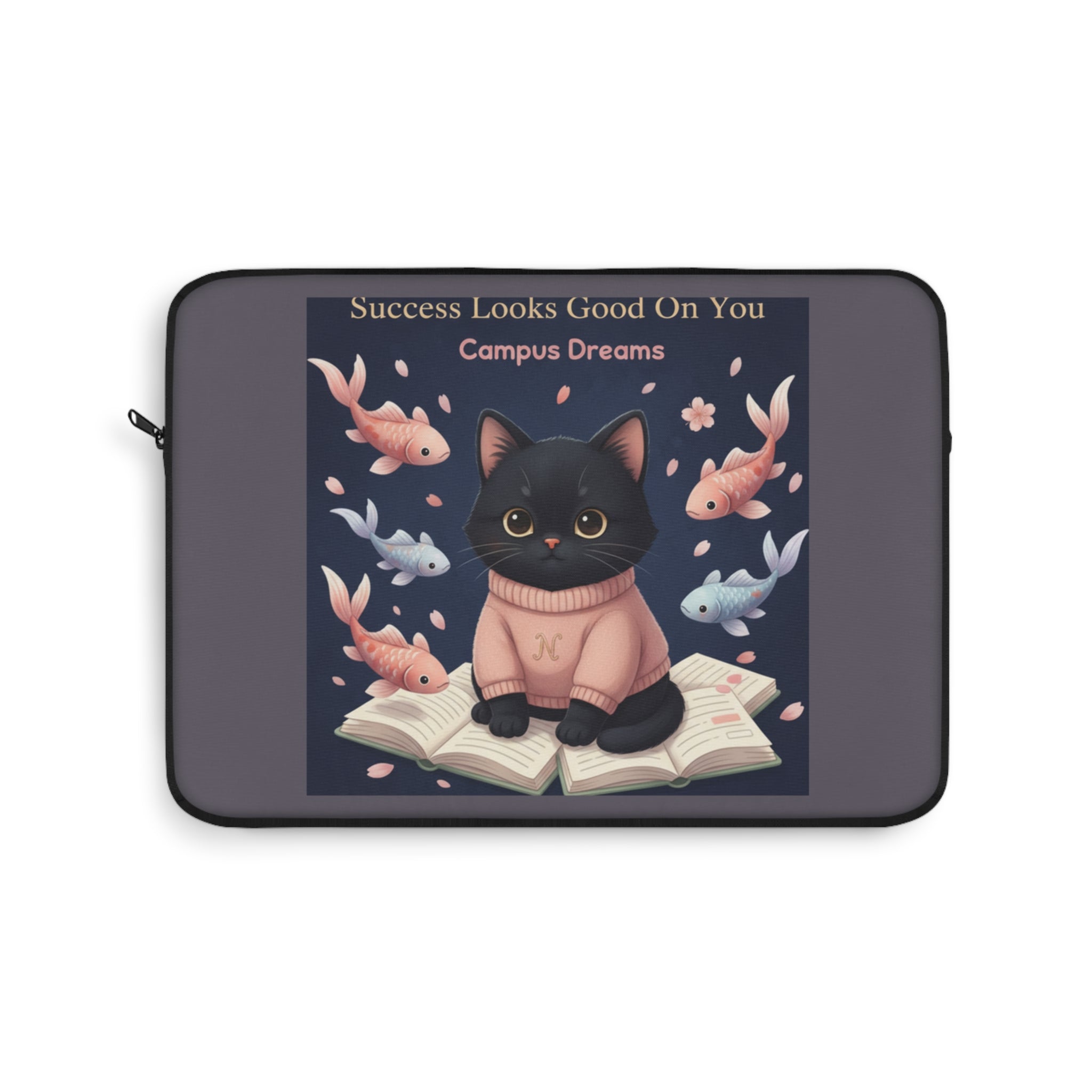Black Cat Laptop Sleeve – Success Looks Good on You Campus Dreams