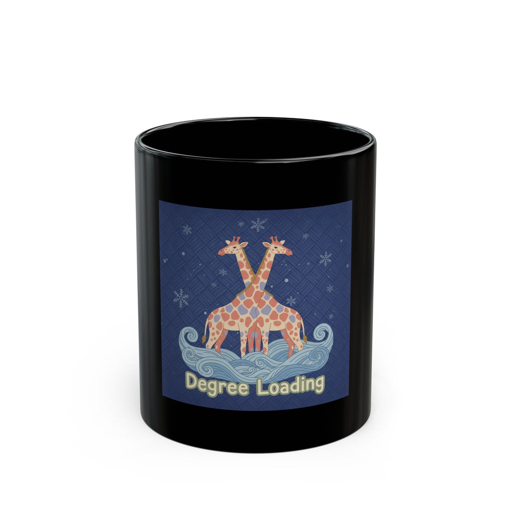 Degree Loading Giraffe Black Mug 11oz