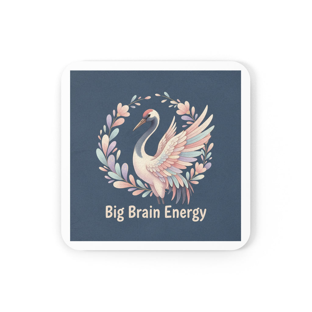 Crane Cork Coaster – Big Brain Energy