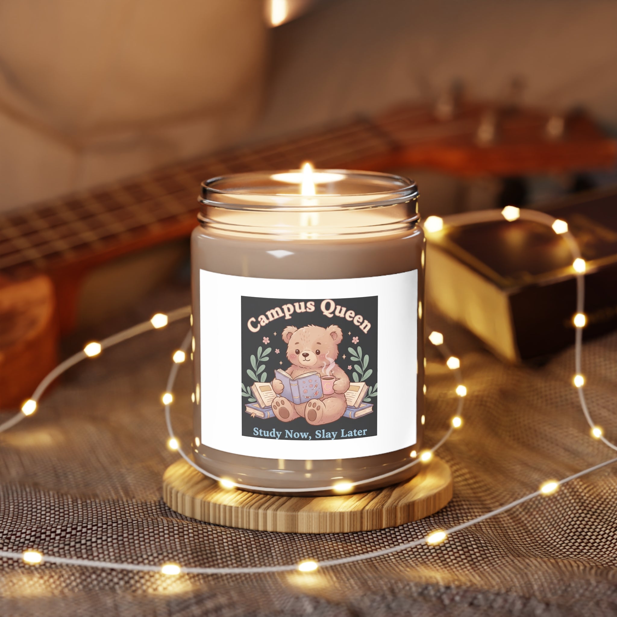 Bear Scented Candle – Campus Queen Study Now Slay Later