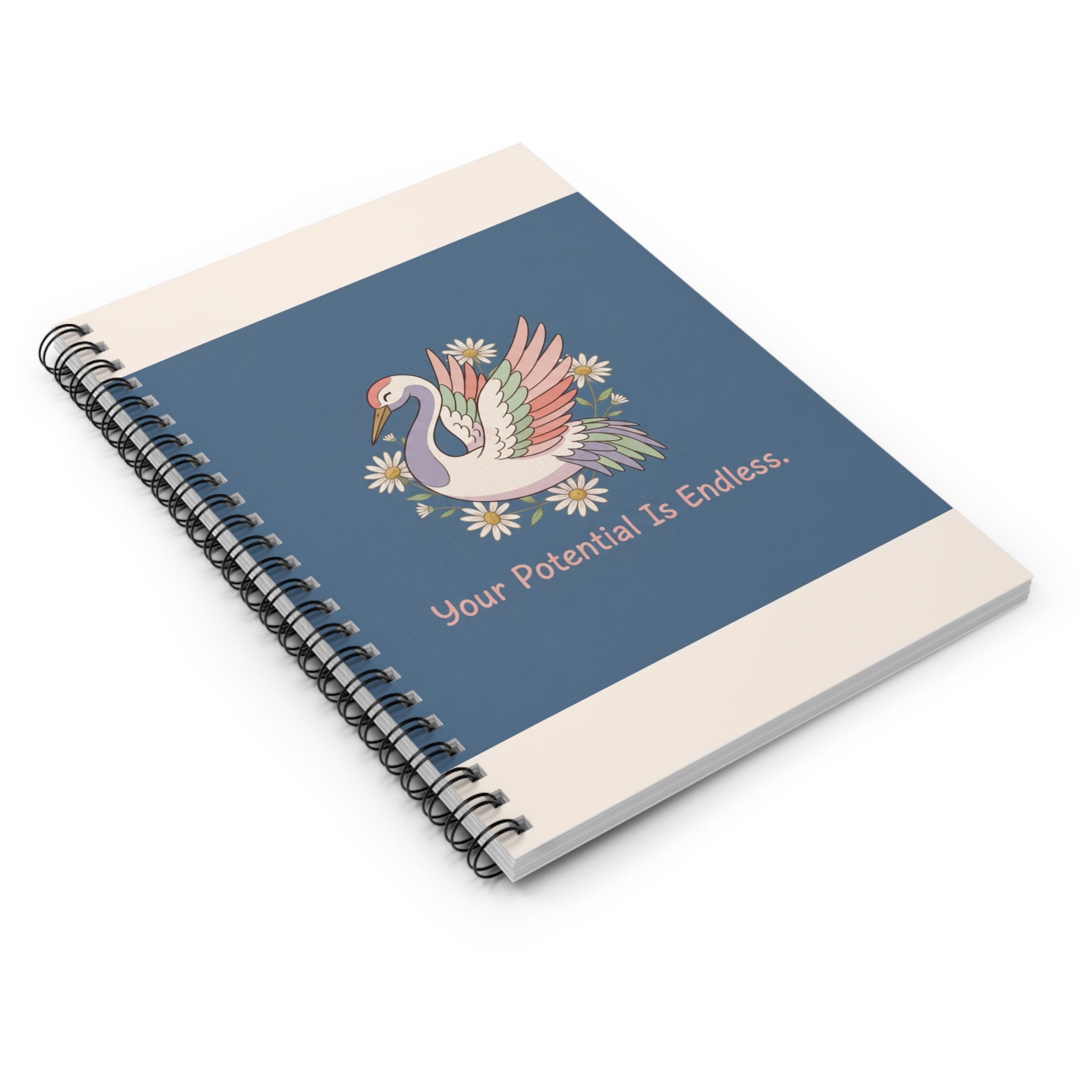 Crane Spiral Notebook – Your Potential is Endless