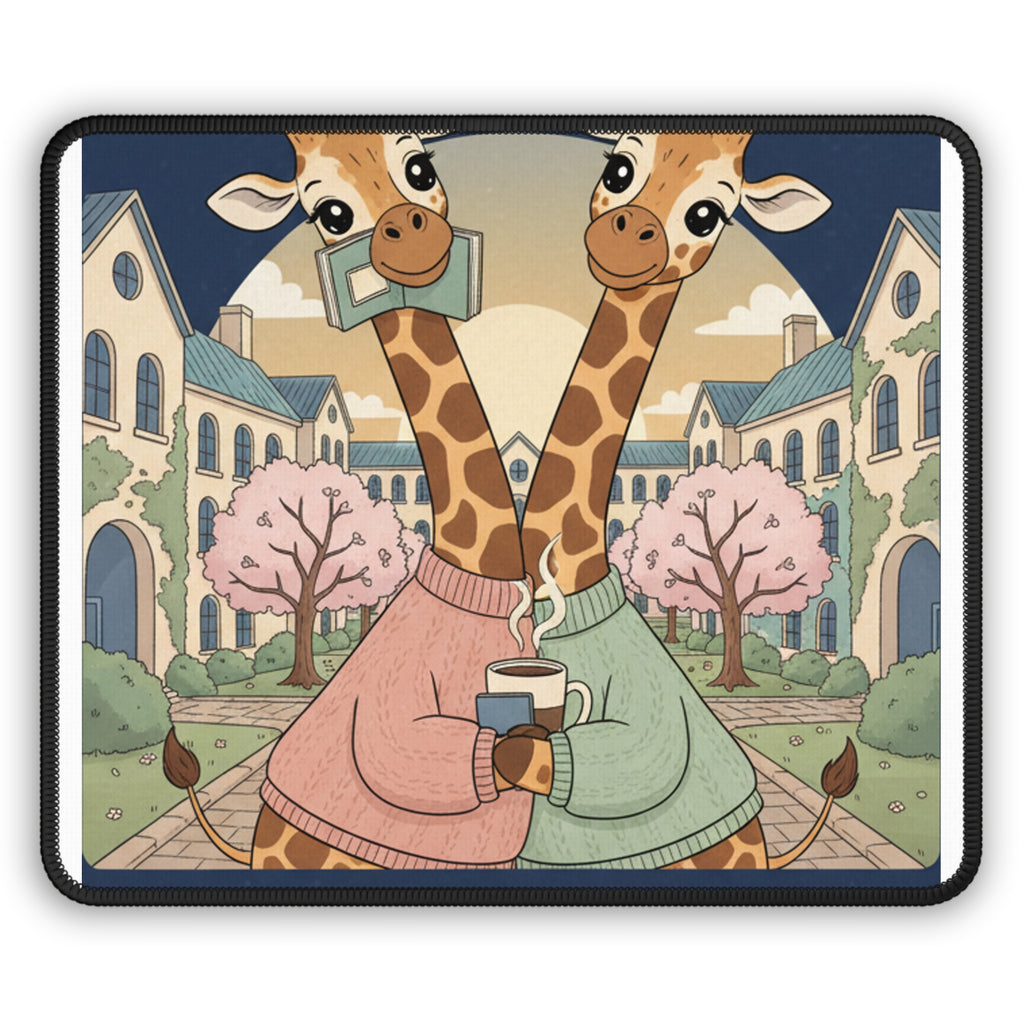 Giraffes Mouse Pad – Coffee and Confidence