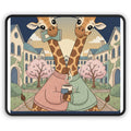 Giraffes Mouse Pad – Coffee and Confidence