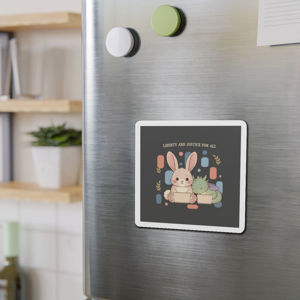 Dragon Die-Cut Magnet – Liberty and Justice for All
