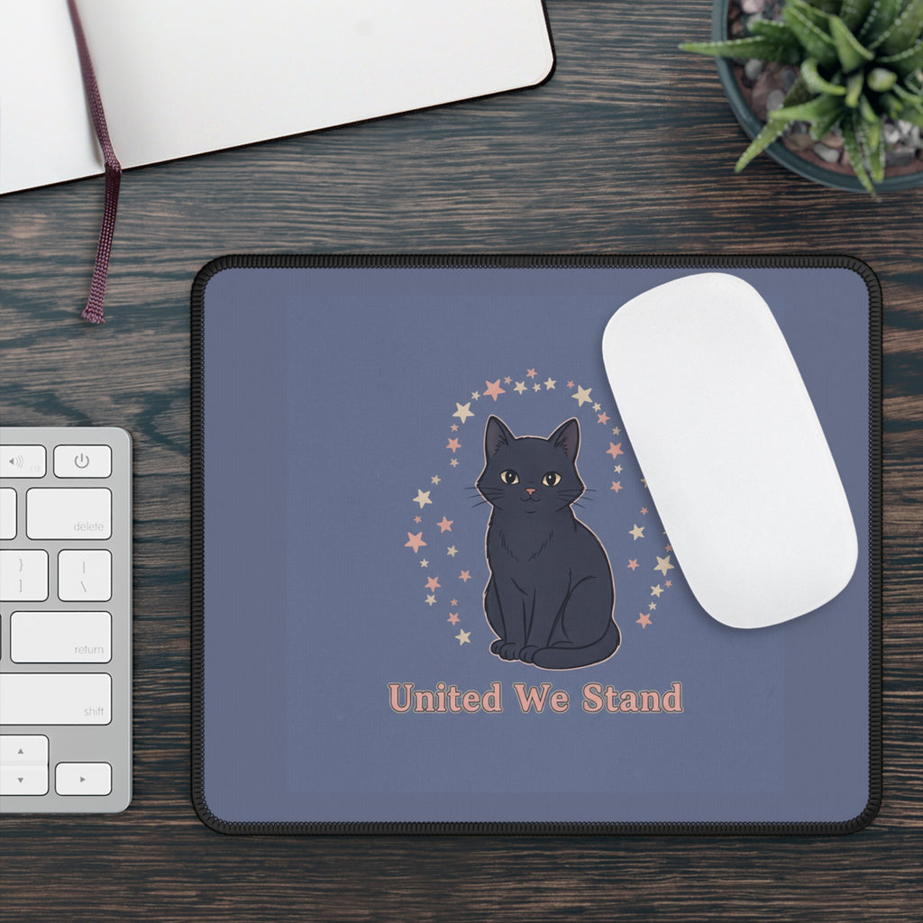 Black Cat Mouse Pad – United We Stand