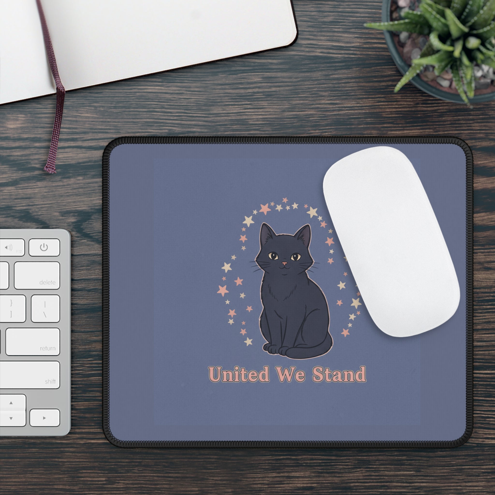 Black Cat Mouse Pad – United We Stand
