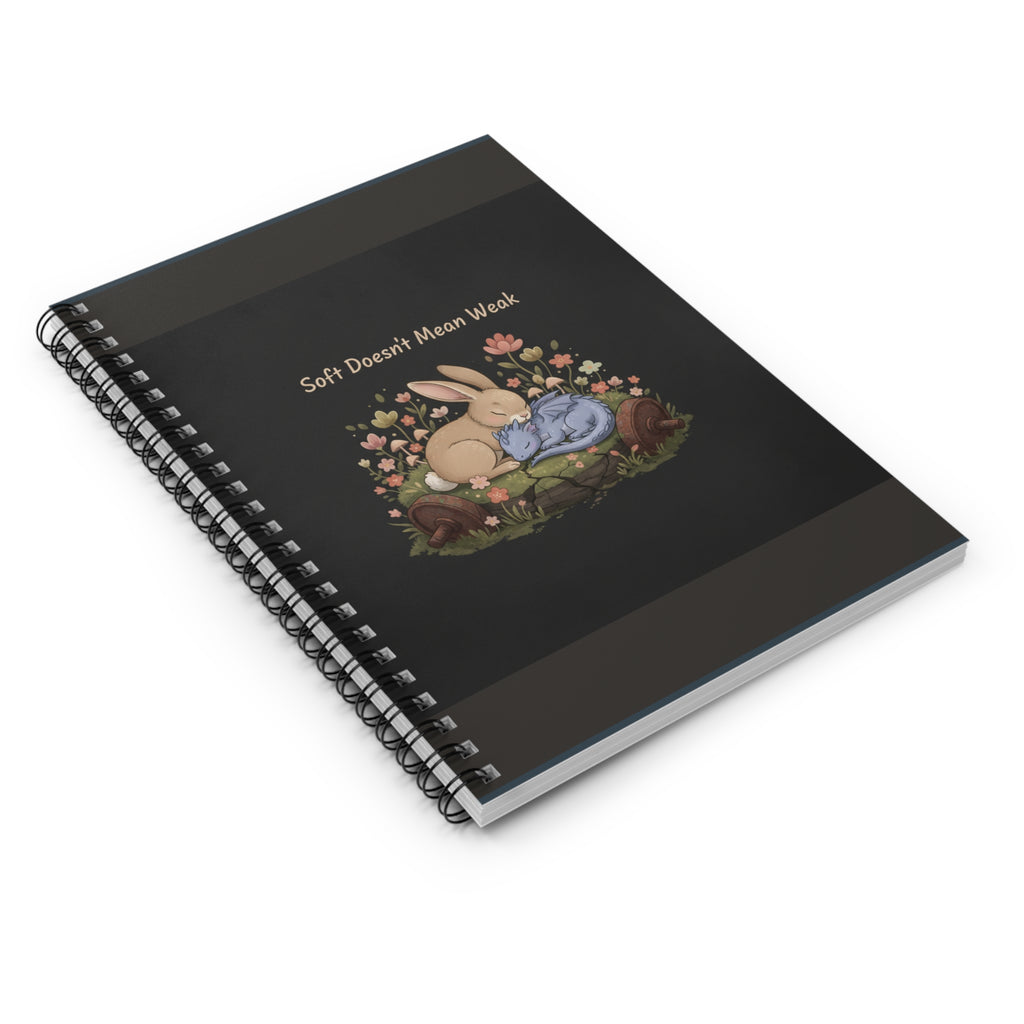 Dragon Spiral Notebook – Soft Doesnt Mean Weak