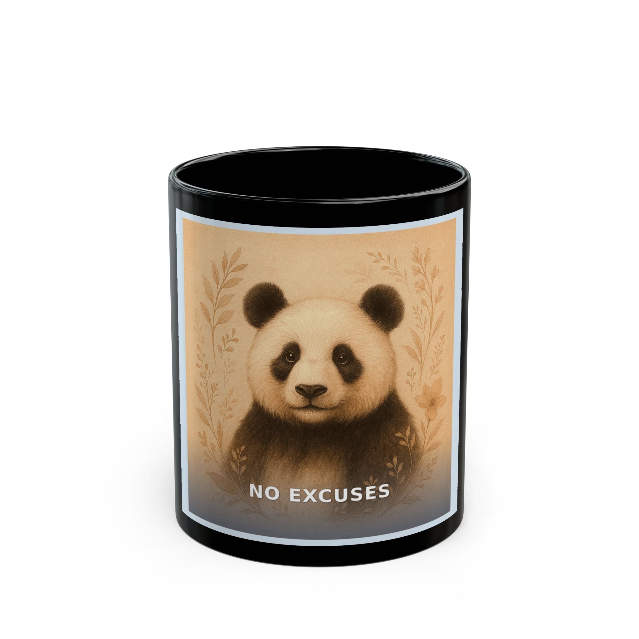 "No Excuses" Black Cat Black Mug | College Girl Gift | Fashion | KayKay Classics