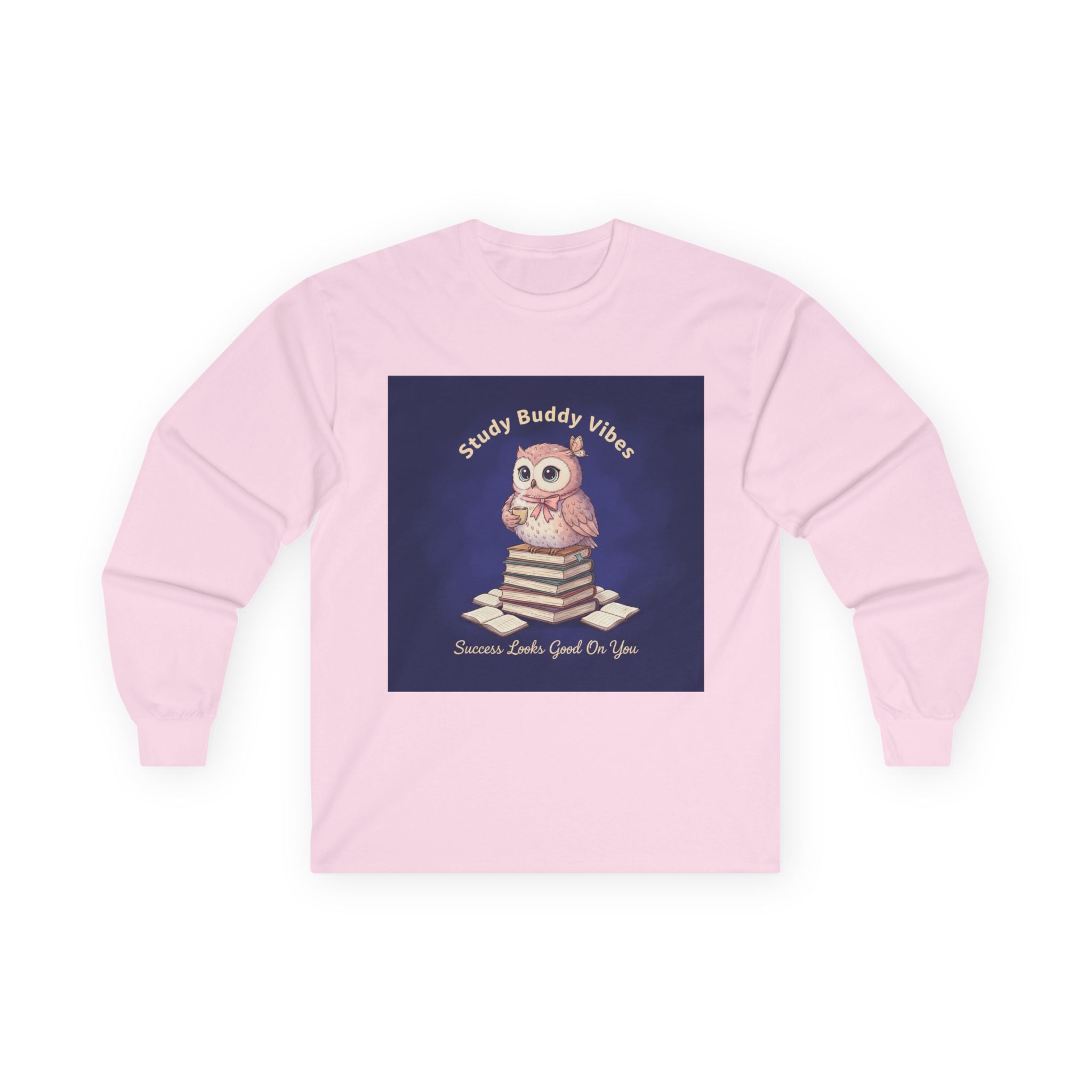 Owl Long Sleeve Tee – Study Buddy Vibes Success Looks Good on