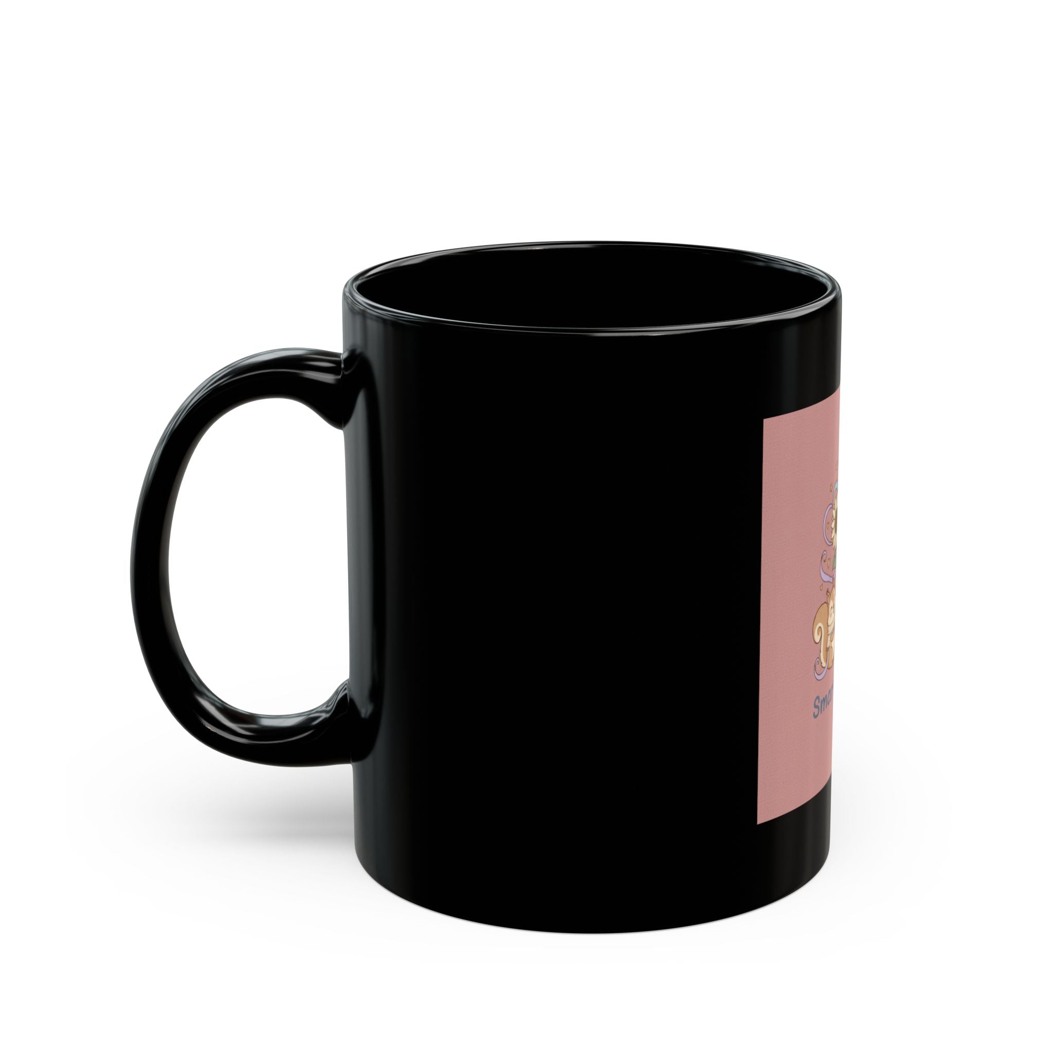 Smart Girls Club Squirrel Black Mug 11oz