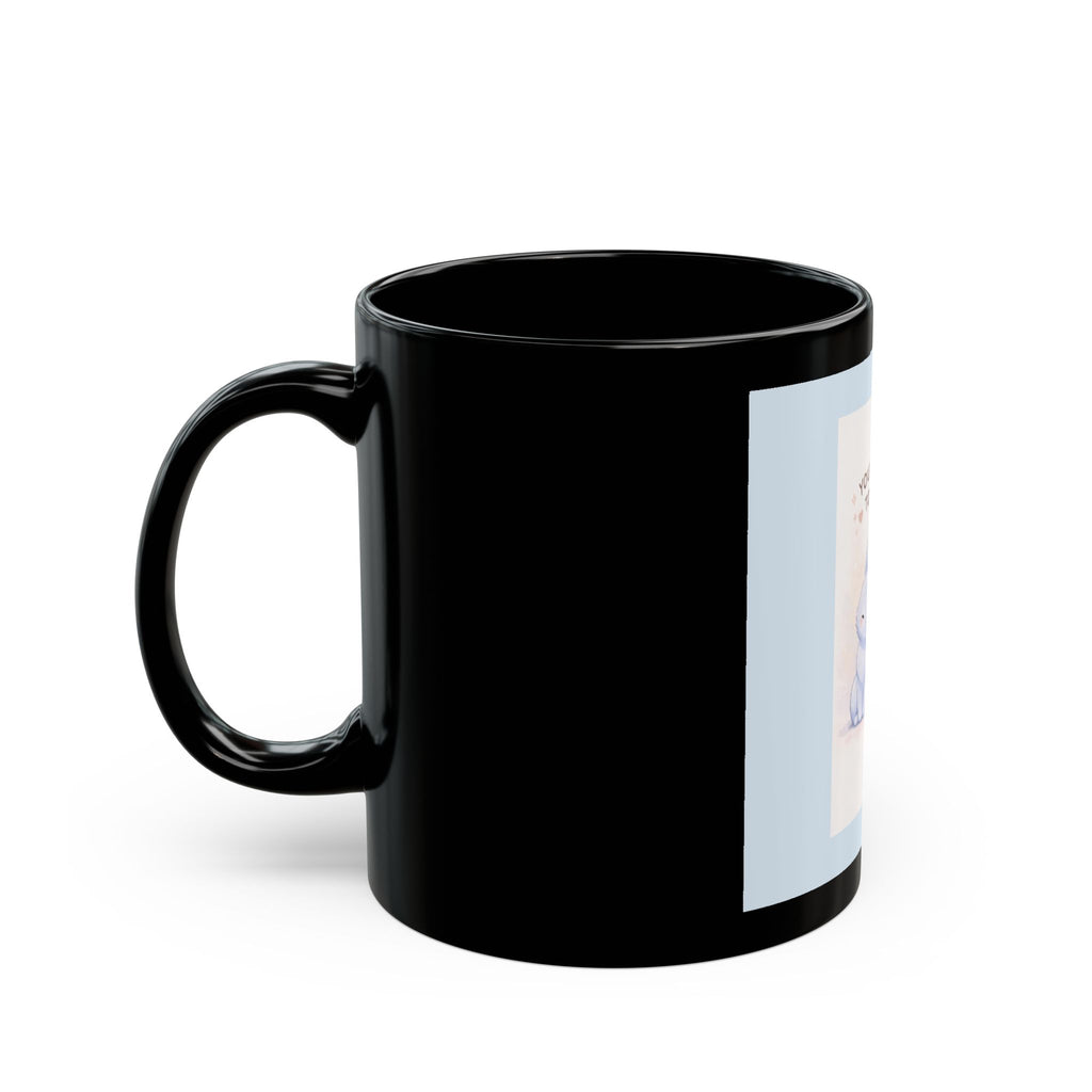 "YOU'RE NEVER TOO MUCH" Black Cat Black Mug | College Girl Gift | Fashion | KayKay Classics