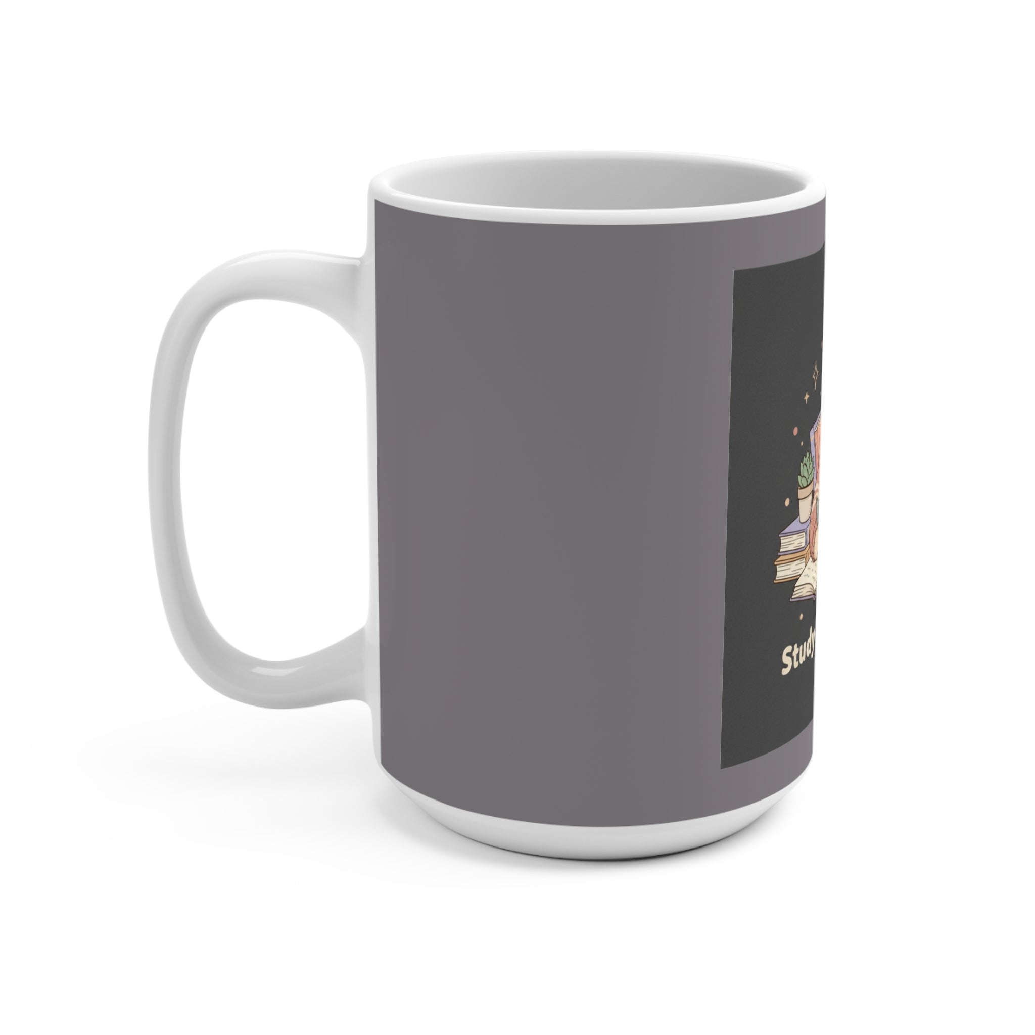 Cat Mug 15oz – Study Buddy Vibes