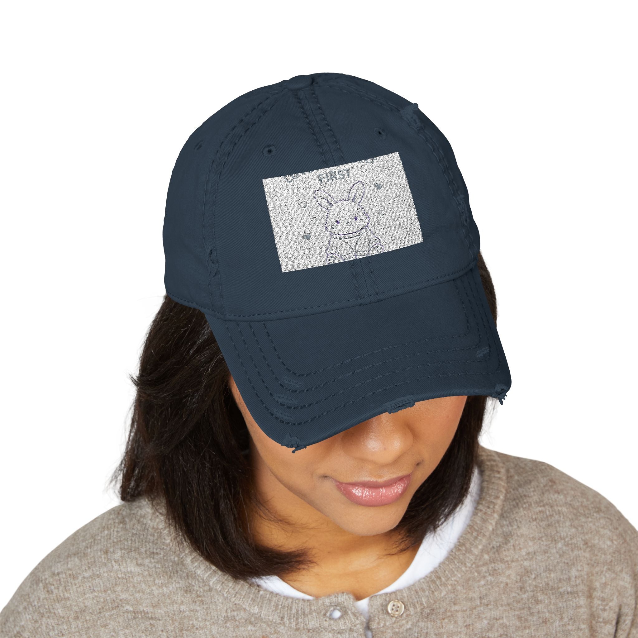 "LOVE YOURSELF FIRST" Black Cat Dad Hat | College Girl Gift | Fashion | KayKay Classics