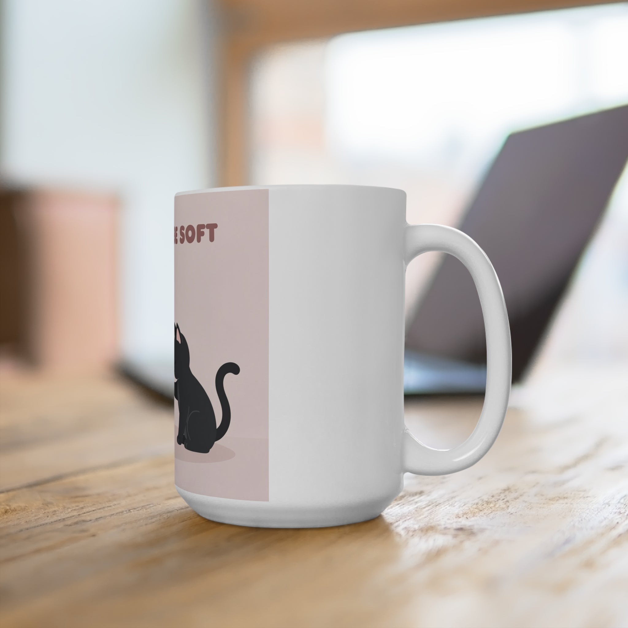 LOVE CAN BE SOFT Rabbit, cat Mug 15oz
