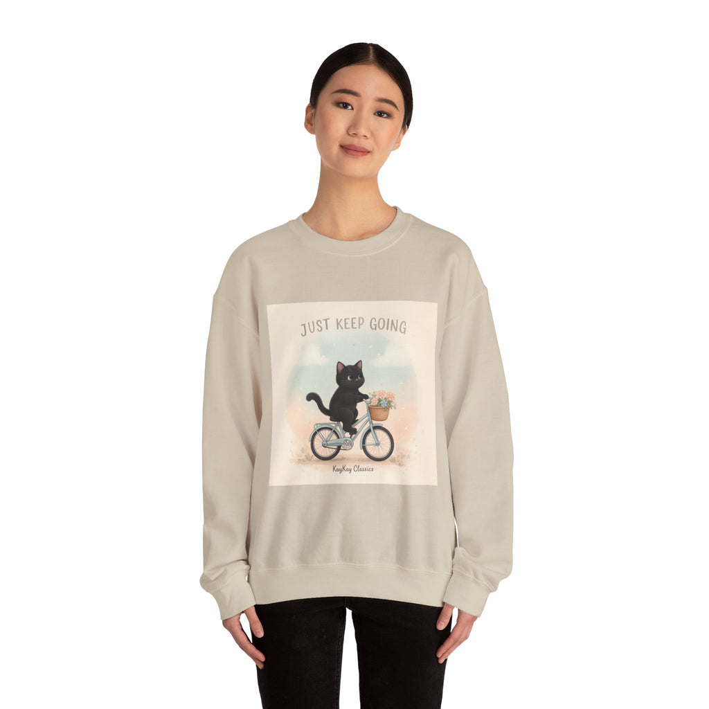 "Design" Black Cat Crewneck | College Girl Gift | Fashion | KayKay Classics